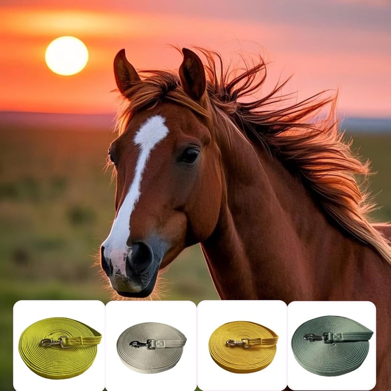 ALLZSMOOTHLY Horse Training Lunge Line with Alloy Trigger Buckle for Accurate Equestrian Training of 32.8 ft(10 Meters) - Image 5